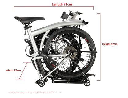 Bicicletta Pieghevole 20 Pollici Da Donna Leggera A 9 Velocità Portatile E Retrò