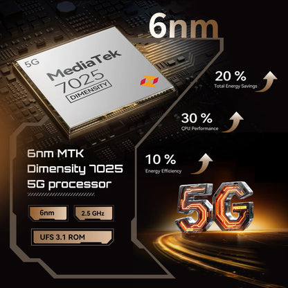 Cellulari Smartphone 5G Cubot X100, Android 15, Dimensity 7025, 6nm, 2.5GHz, schermo da 6.88 pollici 120Hz, 16GB RAM (8GB+8GB estesi), 256GB ROM, fotocamera da 64MP, batteria da 5100mAh, telefoni 5G, NFC telefono, GPS