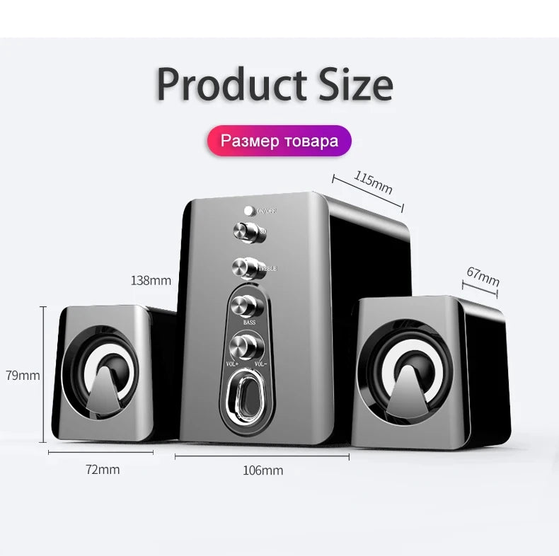 Altoparlanti per computer Sistema Home Theatre PC Subwoofer per basso Altoparlante Bluetooth Musica Soundbar surround 4D per laptop desktop Boombox