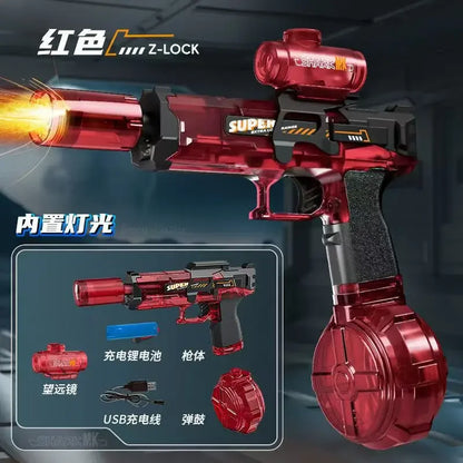 Pistola Ad Acqua Elettrica Luminosa A Lungo Raggio Per Esterni Gioco Estivo Per Adulti E Bambini