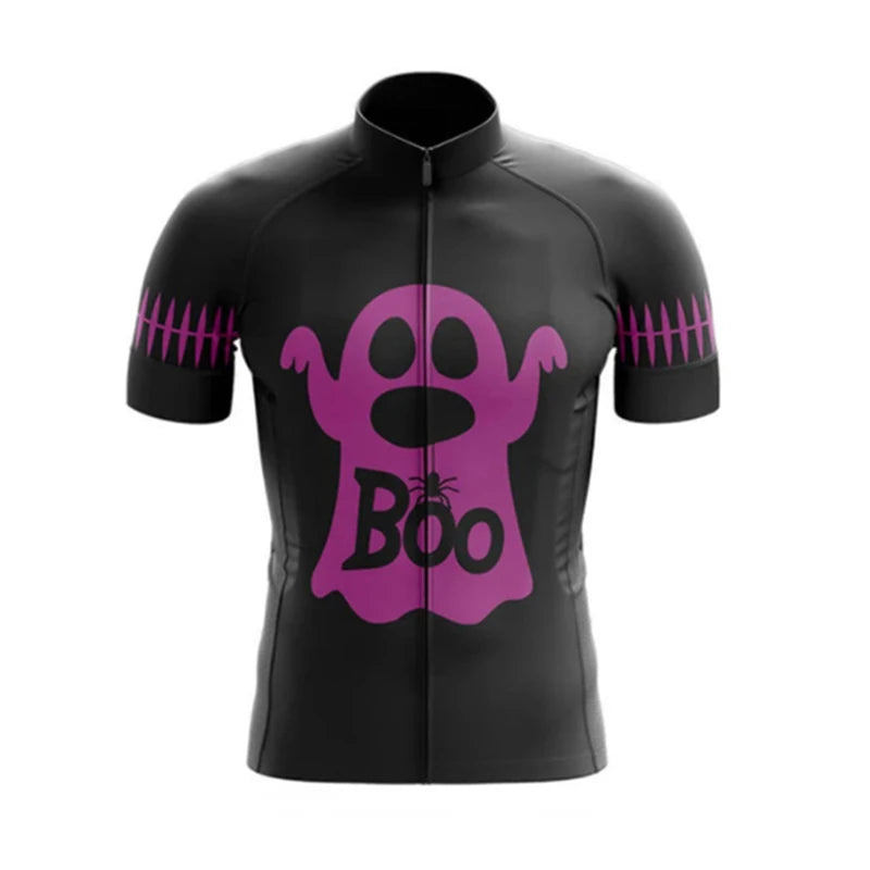 Maglia Ciclismo Estiva Rosa Con Stampa Maialino Cartoon Traspirante Asciugatura Veloce Protezione UV Tasche