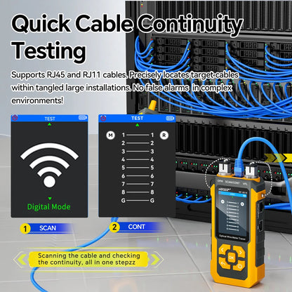 Noyafa NF 8518 Tester di Rete e Localizzatore Cavi Misuratore POE NCV QC e Guasti