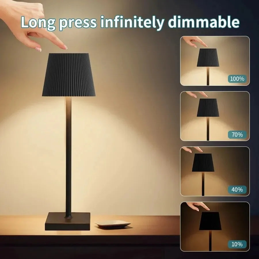 Lampada Da Tavolo Led Dimmabile Al Tocco Ricaricabile Senza Fili Design Nordic Per Cameretta E Scrivania