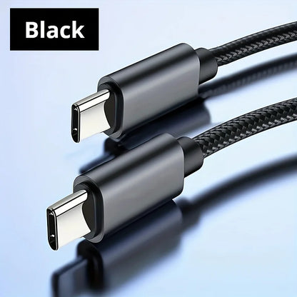 Caricatore Rapido Da 60 W USB-C PD Con Cavo Dati Treccia 1m 2m 3m Ricarica Veloce