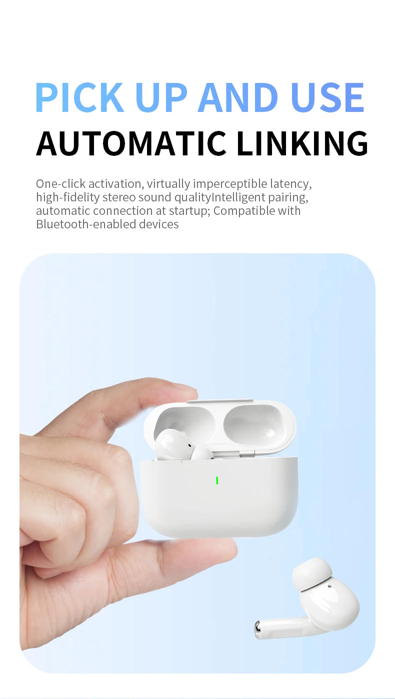 Auricolari Bluetooth Senza Fili Air Pro 2025 TWS HiFi Impermeabili Con Microfono E Supporto Siri