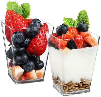 1-100 Pz Usa E Getta di Plastica Mousse Tazza A Forma di Scaletta Tazza Budino Tazza Torta Da Dessert Tazza Antipasto Gelatina Yogurt Mousse tazza di cottura