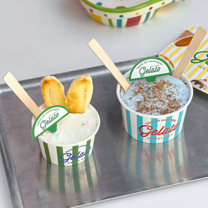 Bicchieri Per Gelato Personalizzati Con Logo Stampato In Carta E Ciotole Per Catering