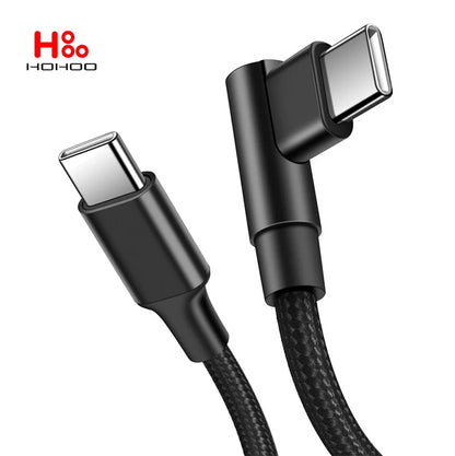 Cavo di Ricarica Usb C Pd 4.0 Angolo di 90 Gradi 100W per iPhone 15 Pro Max Xiaomi Huawei MacBook iPad