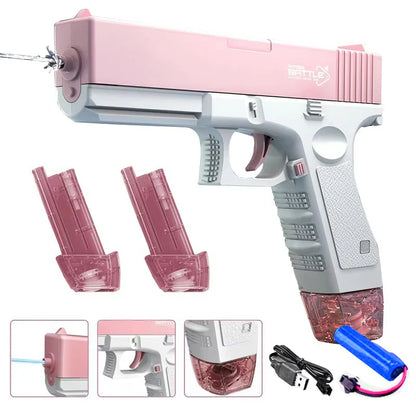 Pistola Ad Acqua Elettrica Ricaricabile A Lungo Raggio Per Battaglie Spiaggia Piscina Giardino Estivo Regalo Compleanno