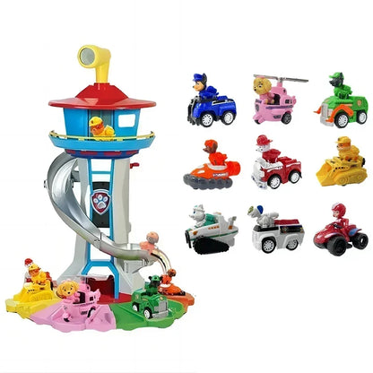 Paw Patrol Set di giocattoli Cartoon Anime Figure Patrol Canine Chase Skye Rimbalzo Bicicletta Decorazione della casa Regali di compleanno di Natale per bambini