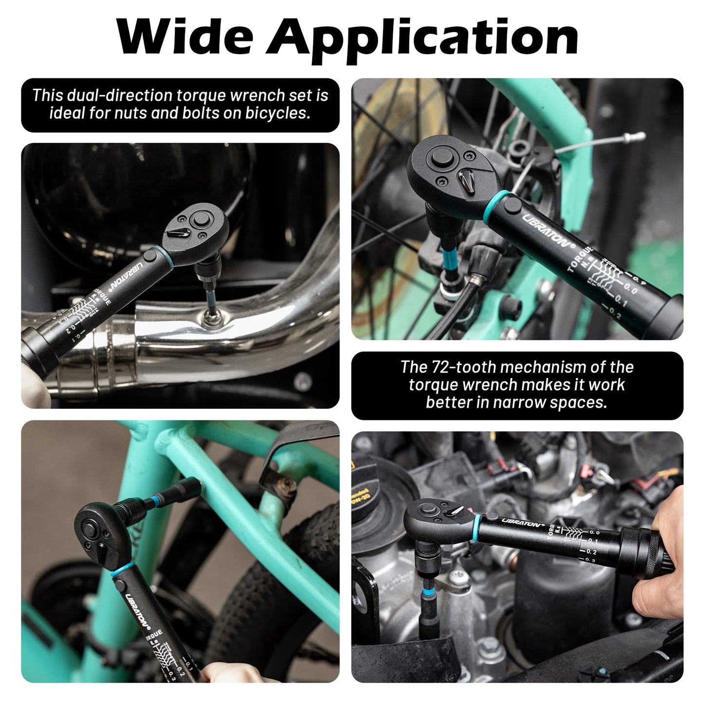 Set Di Chiavi Dinamometriche 0,25 Pollici Da 2 A 14 Nm Per Bici E Moto, 21 Pezzi, Kit Riparazione