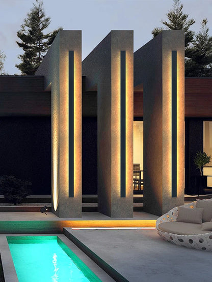 Lampada da Parete per Esterni Impermeabile con Striscia Led Ip65 Illuminazione per Giardino Scale e Soggiorno