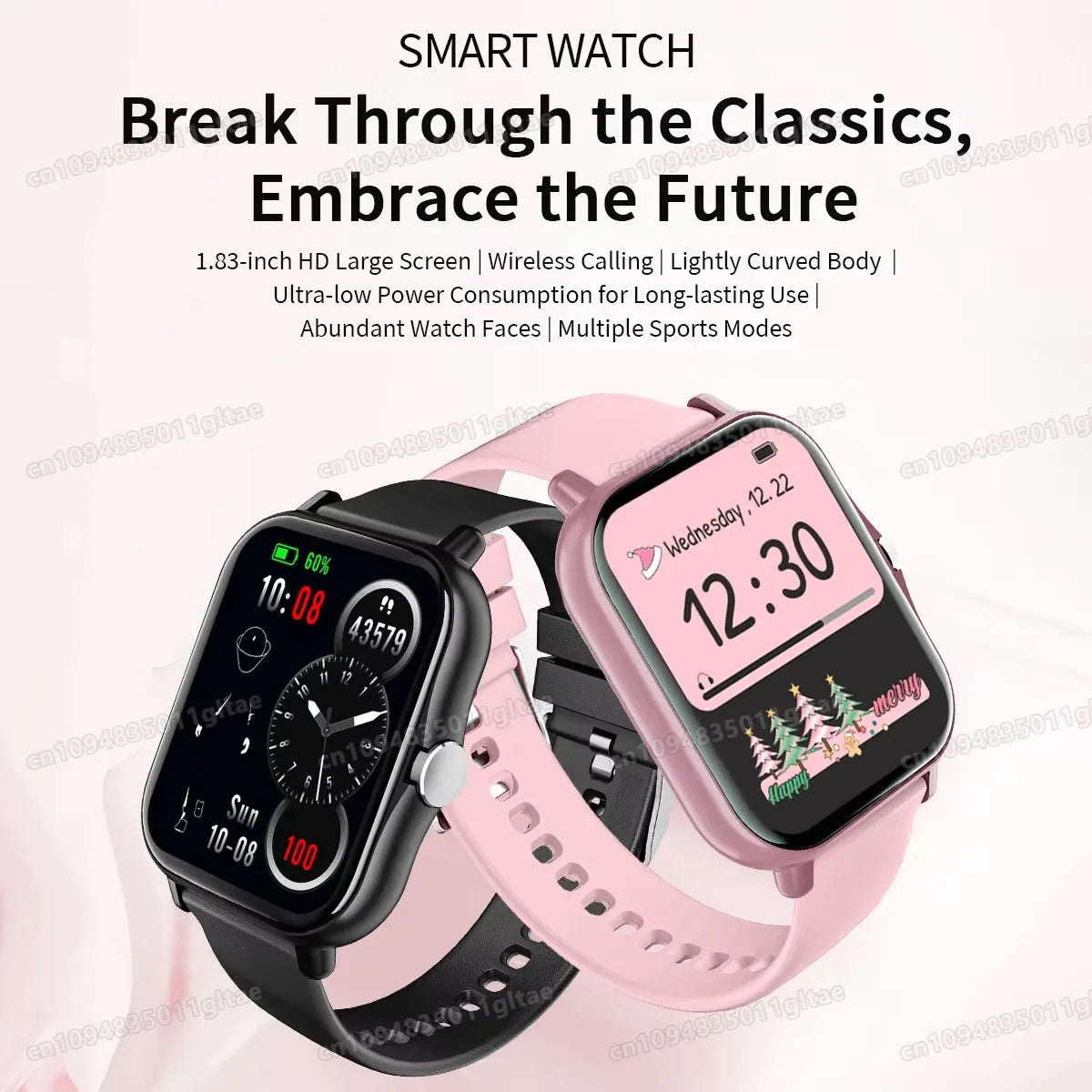 Nuovo Smartwatch con Chiamata BT, Monitoraggio Salute e Sonno, Schermo HD da 1.80'', Orologio Intelligente per Bambini, Impermeabile, Braccialetto Sportivo alla Moda per Donne e Uomini