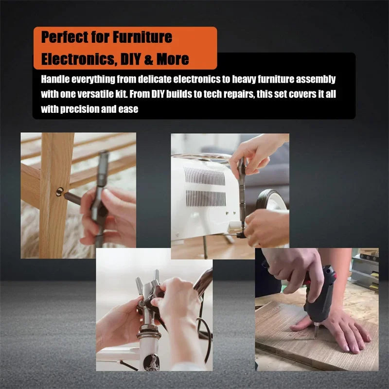 Set Utensili VMAN 66 In 1 Cacciavite Magnetico Senza Ingranaggi Con Punte In Acciaio S2 Per Riparazioni Domestiche