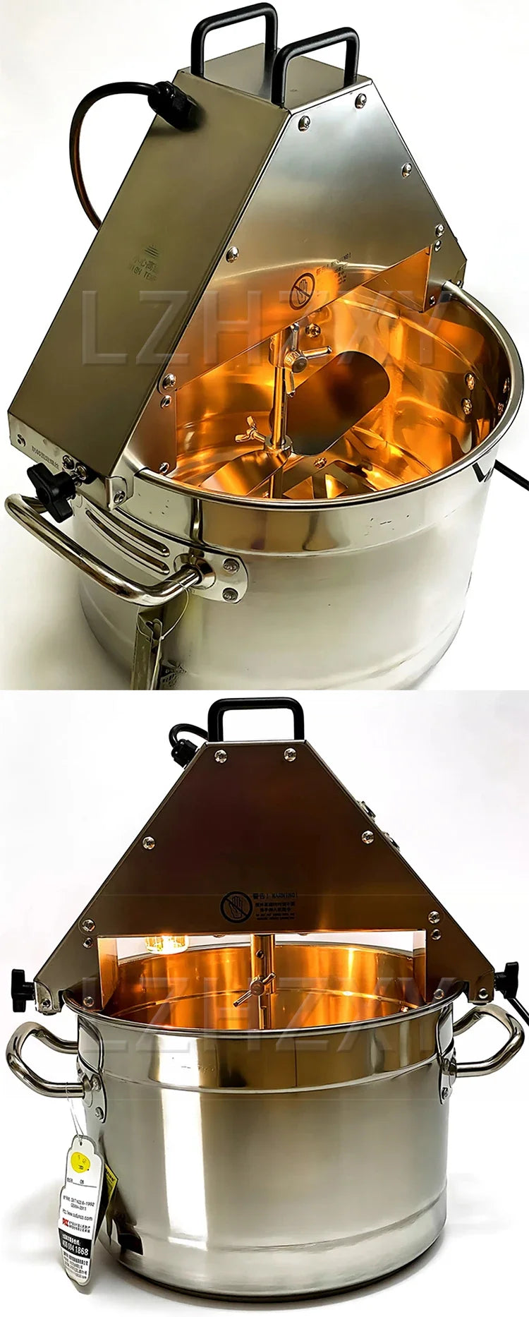 Macchina Multifunzione Per Alimenti Con Mescolatore Integrato 10L 50W 220V Friggere E Mescolare