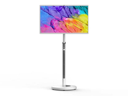 Televisore Portatile Smart 27 32 Pollici Con Pannello Touch Android 14 Su Ruote Per Casa Bar Palestra Ufficio