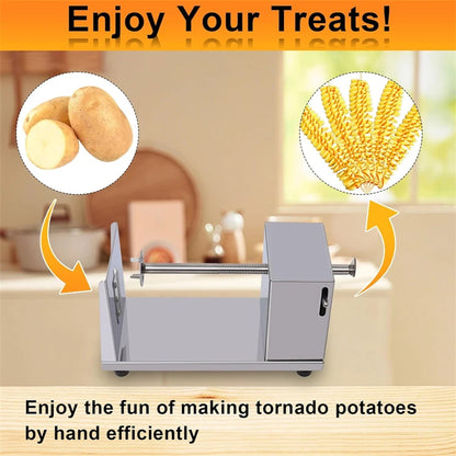 LMETJMA Taglierina a spirale per patate Tornado manuale Affettatrice per patate intrecciate Taglierina per patate a spirale Patate fritte Tornado Twister JT309