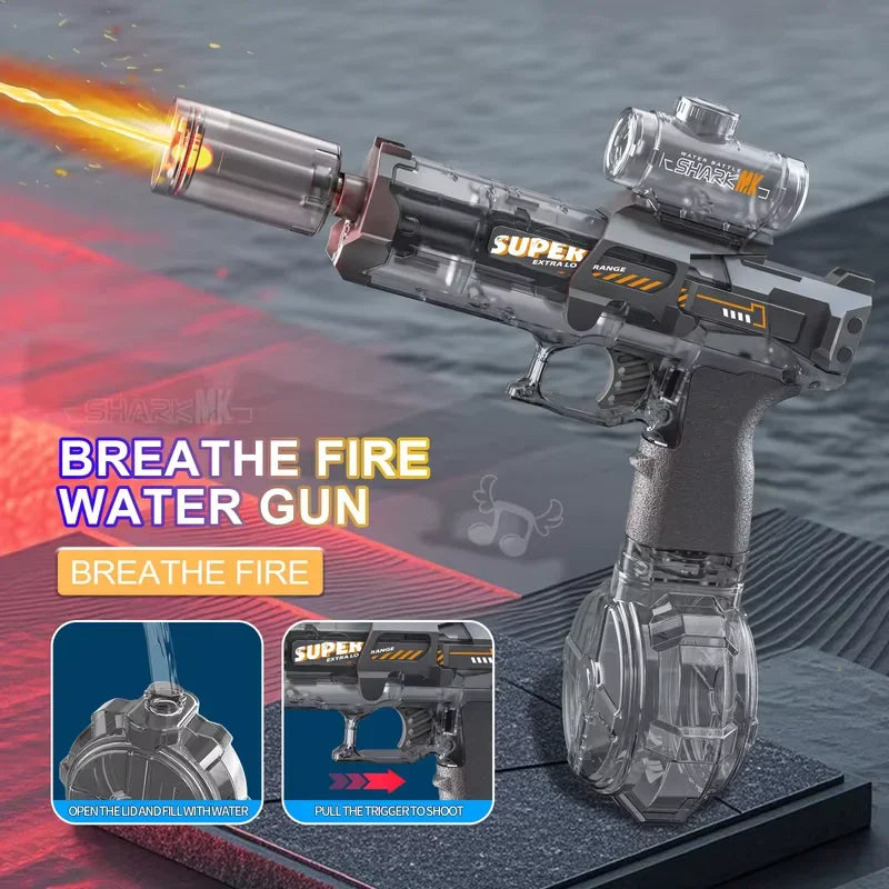 Pistola Ad Acqua Elettrica Luminosa A Lungo Raggio Per Esterni Gioco Estivo Per Adulti E Bambini