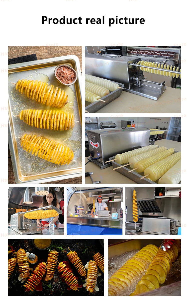 Macchina Professionale Per Patate A Spirale In Acciaio Inossidabile Per Ristorazione Taglio Automatico