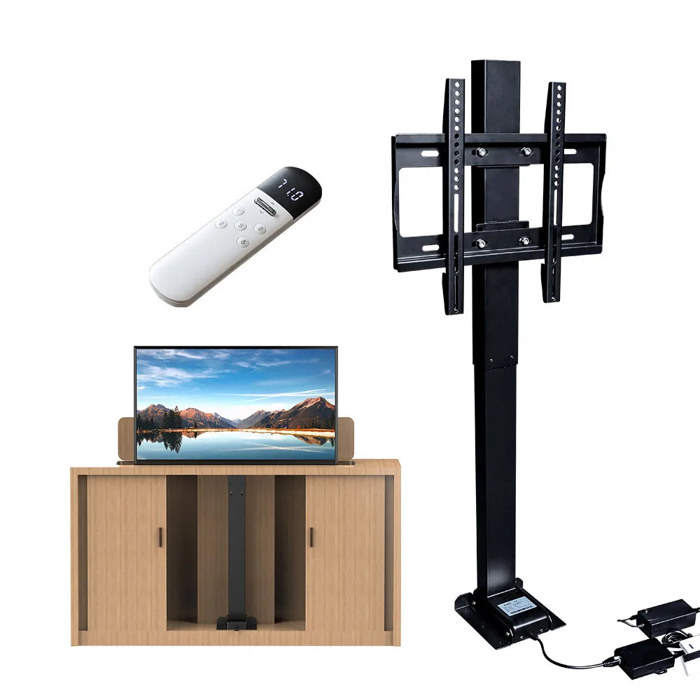 Supporto Televisore Elettrico Motorizzato Telescopico Con Telecomando Per Montaggio A Scomparsa Nel Mobile Domotica