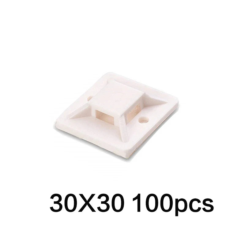 Kit Supporto Base Adesivo Rimovibile Per Fascette Cavi, 100 Pezzi Morsetti Installazioni Auto