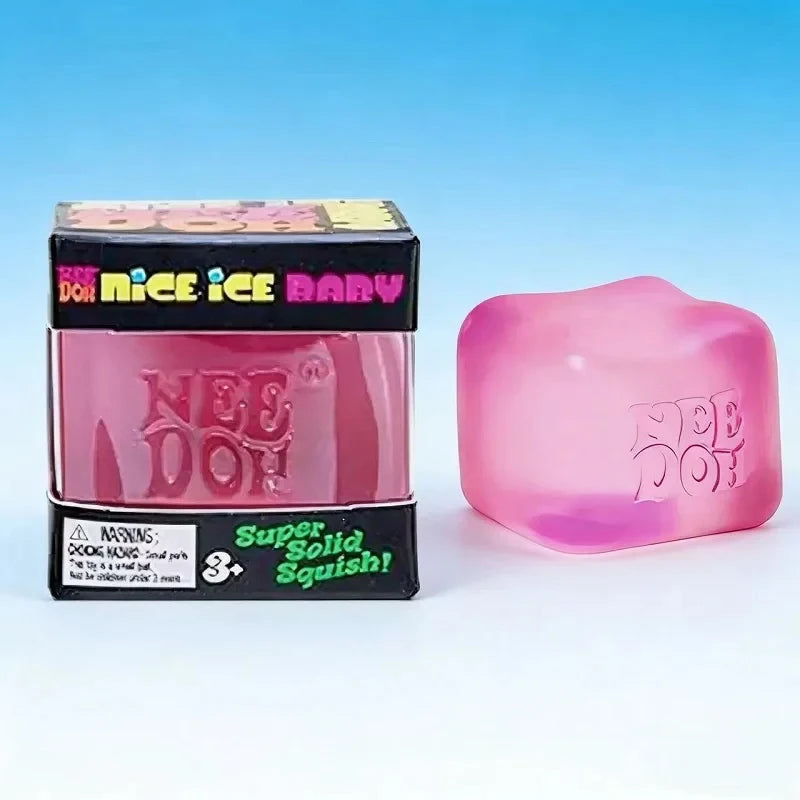 Dr Pepper x NeeDoh Nice Cube Squishy Toy Antistress, Cubo Morbido Antistress per Bambini e Adulti, Giocattolo Sensoriale per Alleviare l'Ansia