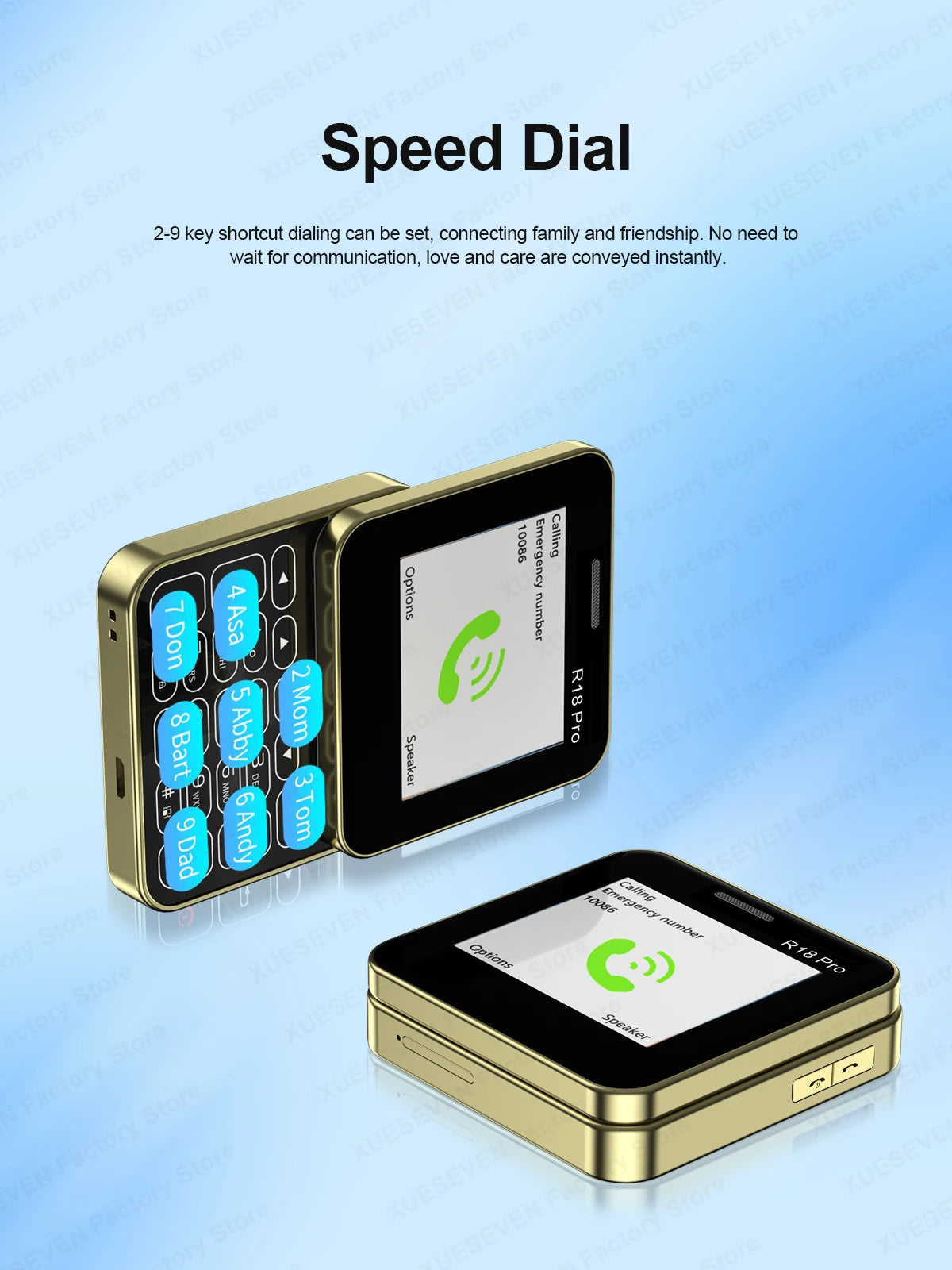 Telefono Mini Dual Sim Con Schermo Rotante Da 2,4 Pollici Slider Torcia E Funzione Blocco Contatti