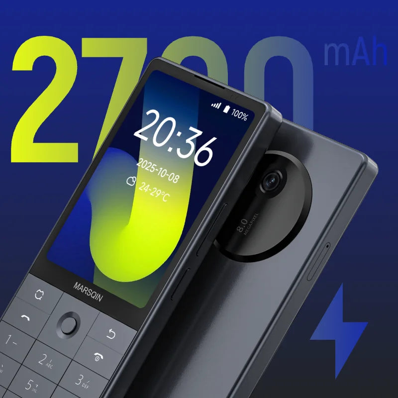 Qin F25 MTK8786 Non sbloccare Google Play Android 14 Schede SIM doppie 6 GB + 128 GB 2700 mAh WIFI Bluetooth Touch Schermo da 3,54 pollici