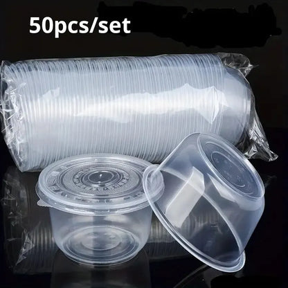 Set Da 50 Bicchieri Di Plastica Con Coperchi Da 5,5 Oz Per Bevande Gelato Zuppe Snack E Dessert