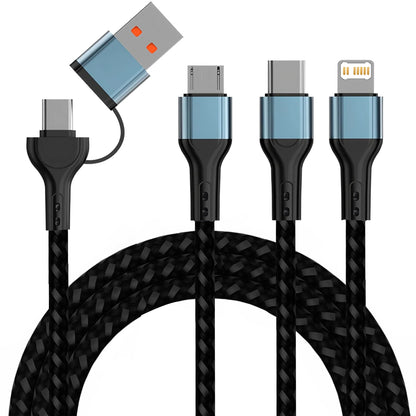 Cavo di ricarica universale 3 in 1 USB Type C per la trasmissione rapida dei dati per iPhone Samsung Xiaomi Huawei
