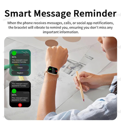 Nuovo Smartwatch con Chiamata BT, Monitoraggio Salute e Sonno, Schermo HD da 1.80'', Orologio Intelligente per Bambini, Impermeabile, Braccialetto Sportivo alla Moda per Donne e Uomini
