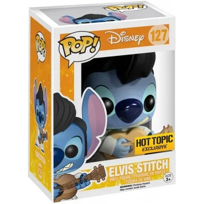 Disney Stitch Funko Pop Summer Stitch # 636 Punto scheletro 1234 #   Punto Elvis # 127 Punto # 159 Figure in vinile Regalo di giocattoli carvinali