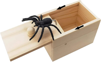 Scatola Sorpresa In Legno Con Ragno Scherzo Divertente Per Adulti E Bambini Giocattolo