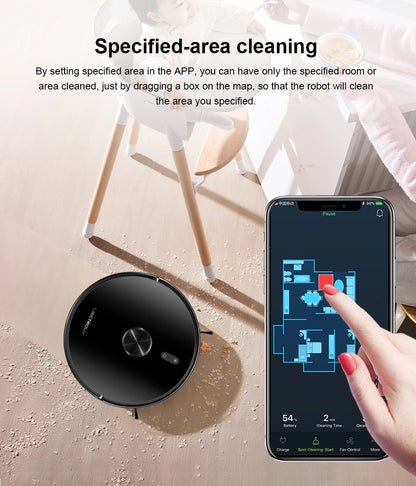 (codice promozionale:AEAE10) Liectroux Robot aspirapolvere, navigazione Laser, aspirazione 6500pa, mappa Multi-pavimento, straccio bagnato a forma di Y, zona No-Go APP personalizzata,