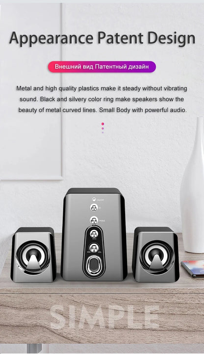 Altoparlanti per computer Sistema Home Theatre PC Subwoofer per basso Altoparlante Bluetooth Musica Soundbar surround 4D per laptop desktop Boombox