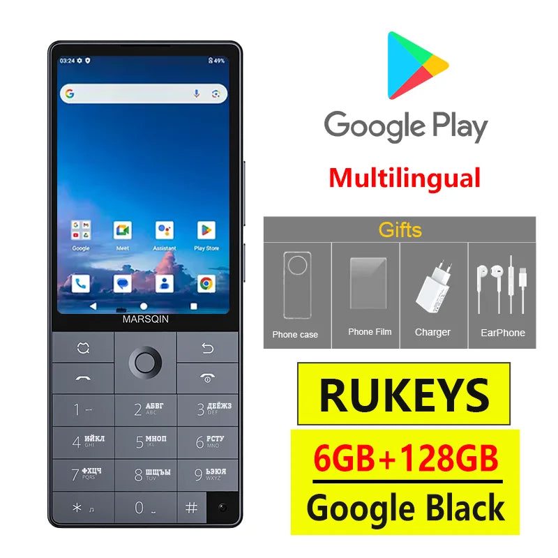 Qin F25 MTK8786 Non sbloccare Google Play Android 14 Schede SIM doppie 6 GB + 128 GB 2700 mAh WIFI Bluetooth Touch Schermo da 3,54 pollici