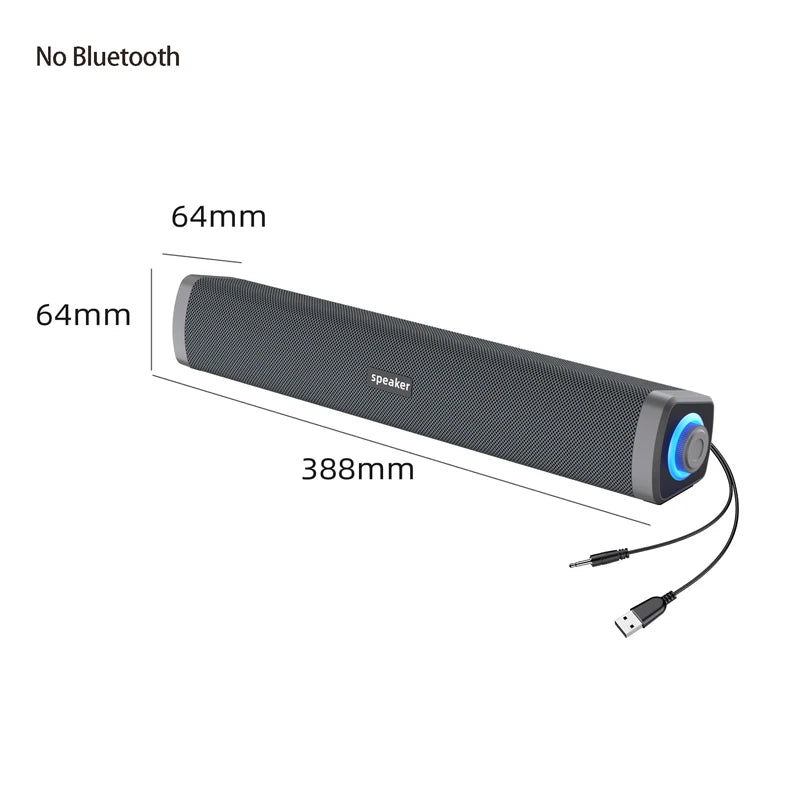 Altoparlante cablato per computer 4D Barra Bluetooth Suono stereo Subwoofer Altoparlante soundbar surround per MacBook Laptop Notebook Gioco per PC