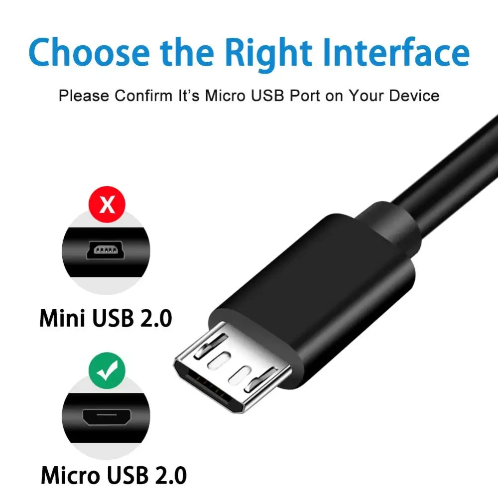 Cavo Micro USB 2A Ricarica Veloce e Dati ad Alta Velocità per Smartphone Android Xiaomi Samsung