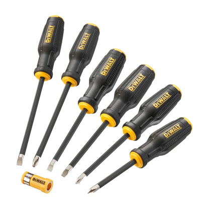 DeWalt Set Cacciaviti Con Punte In Acciaio Ad Alto Tenore Di Carbonio 6 Pezzi DWHT62056-0