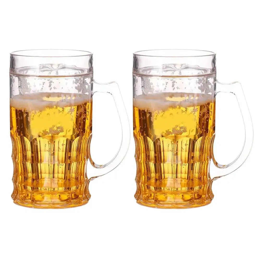 Tazza Da Birra Doppio Strato Realistica 400 Ml In Plastica A Due Piani Per Casa Moderna