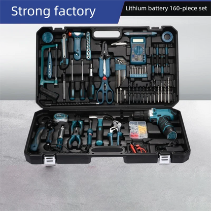 Trapano a Batteria al Litio Multifunzionale per Uso Domestico Kit Attrezzi per Manutenzione del Legno