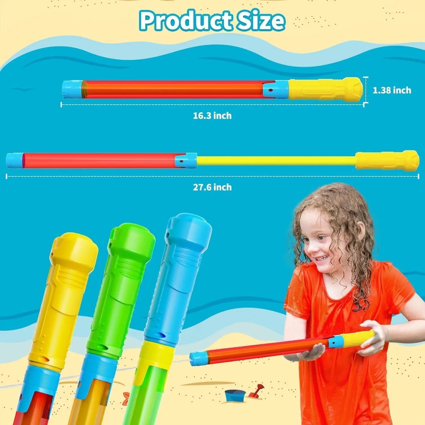 Pistola Ad Acqua 42 Cm Per Bambini Adulti Giochi Estivi All Aperto Piscina Spiaggia