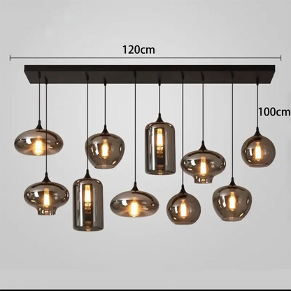 Lampada Sospensione Led Moderna In Acciaio Inossidabile Spazzolato per Soggiorno E Sala Da Pranzo