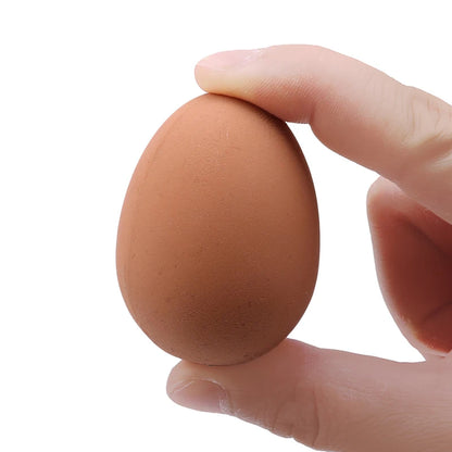Uova Rimbalzanti Realistiche In Gomma Per Animali Domestici Gioco Da Fattoria Modello Nidificante Pollo Gallina