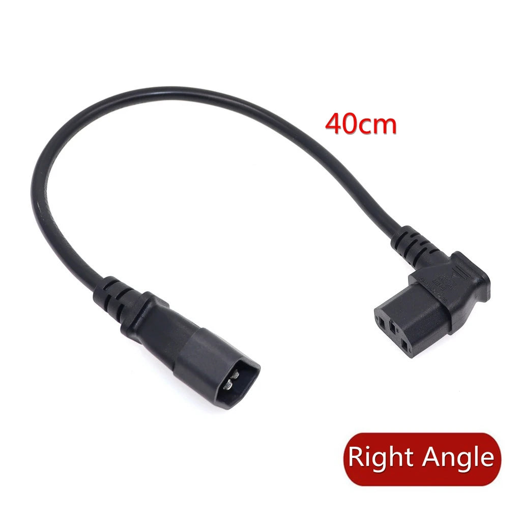Cavo di prolunga angolare convertitore angolare IEC60320 C13 C13 a C14 Cavi di alimentazione angolare PDU Cavo di alimentazione CA maschio-femmina 10A 250V