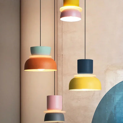 Lampada A Sospensione Macaron Nordico In Ferro Nero Design Moderno Per Soggiorno E Sala Da Pranzo