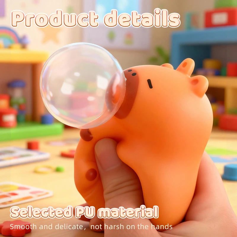 Portachiavi Squishy Capibara Ciondolo Borsa Auto Antistress Morbido Giocattolo Relax Per Decompressione Quotidiana