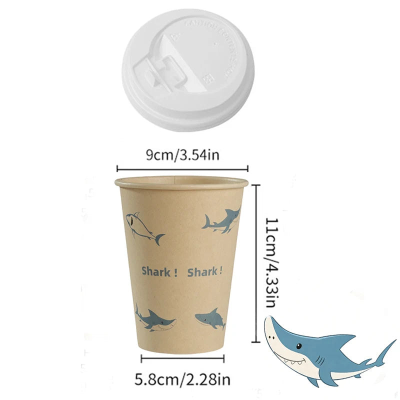 Bicchieri di Carta Usa e Getta con Coperchio 12 oz in Polpa di Bamboo per Bevande Calde o Freddo Ufficio e Casa