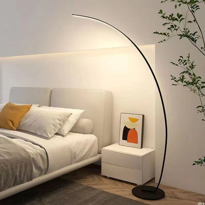 Lampada Da Terra Moderna A Arco Nordico Con LED Dimmabile E Telecomando Per Soggiorno E Camera Da Letto