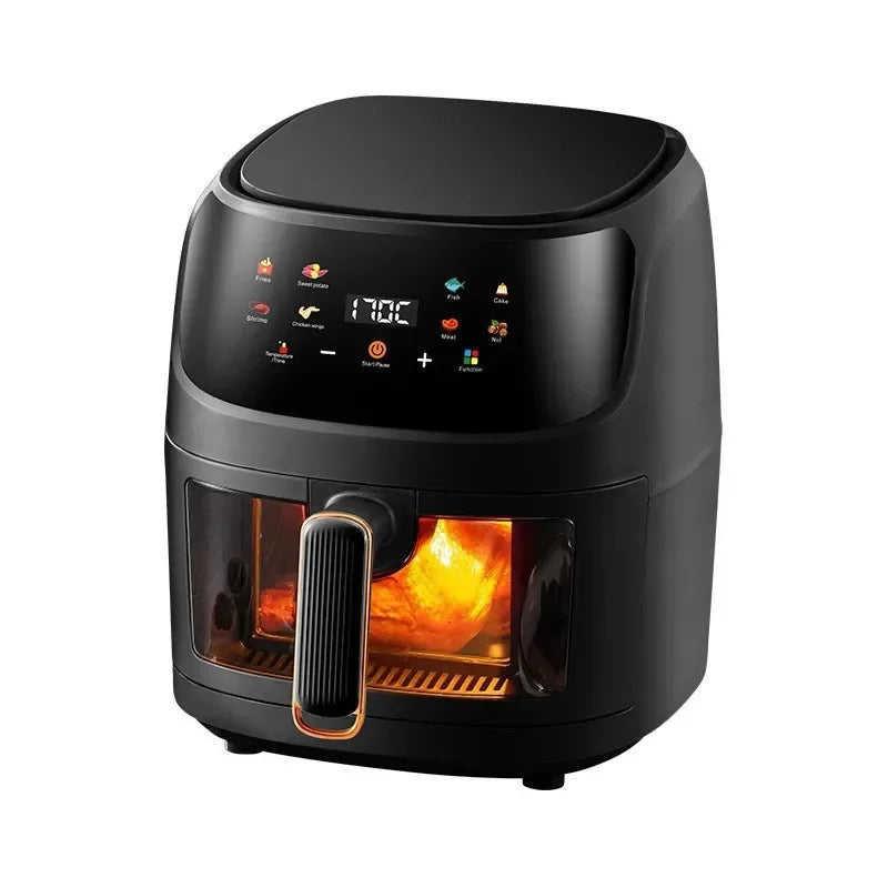 Friggitrice Ad Aria Da 1400W 8L Programmabile E Intelligente Con Touch Led Per Patatine E Pollo